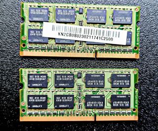 DUE MEMORIE RAM SAMSUNG DDR3 DA 2 GB