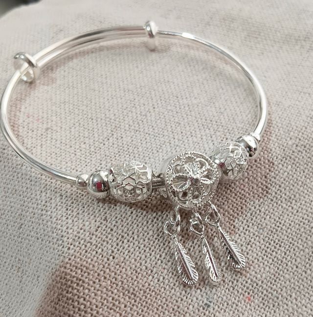 Pulsera rigida atrapasueños plata.oferta hoy
