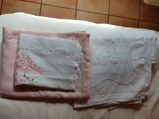 2 sábanas encimeras con funda almohada:8