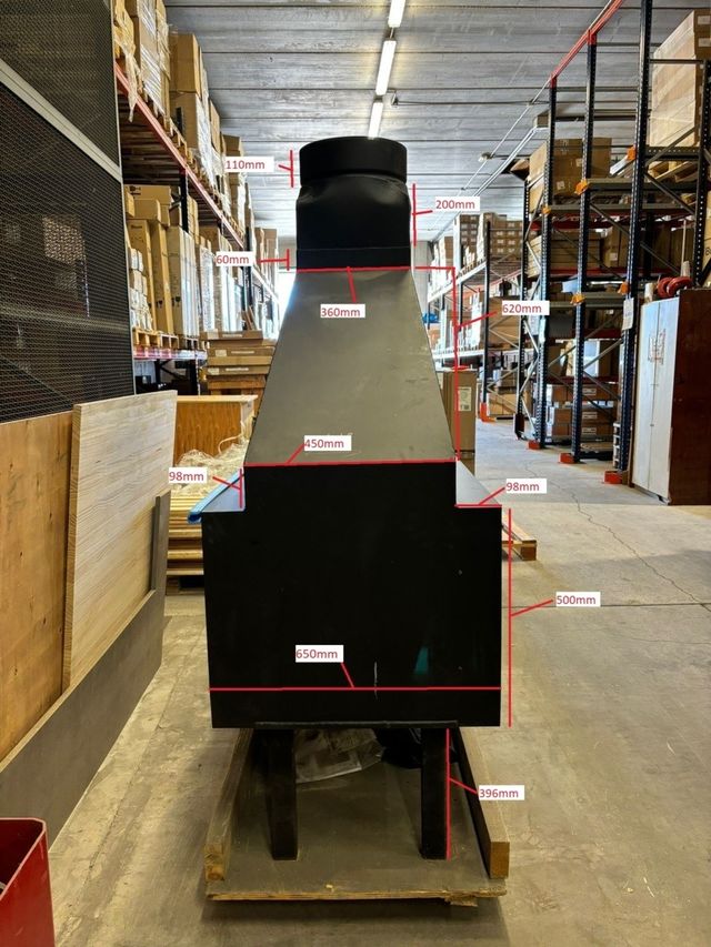 Hogar de leña doble cara 2m VERODESIGN