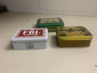 5 scatole in latta Vintage