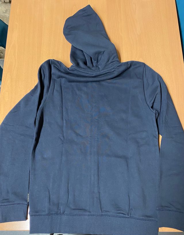 Napapjiri felpa maglione zip NP0A4FQX blue