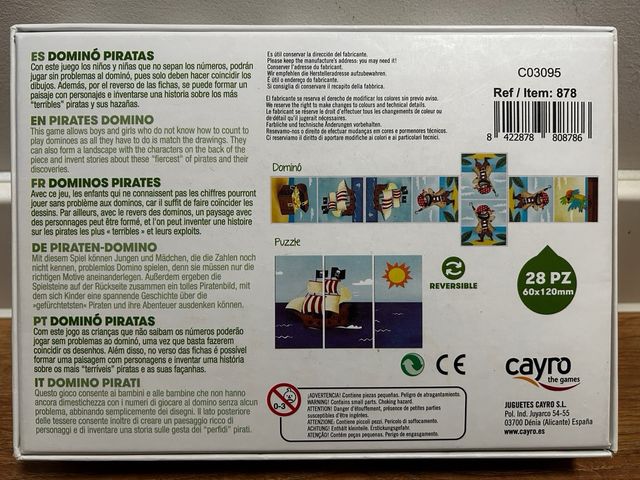 Domino y puzzle pirata