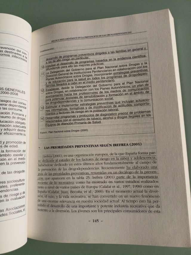 BASES CIENTIFICAS DE LA PREVENCION DE LAS DROGODEPENDENCIAS