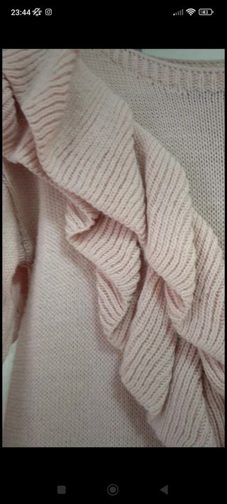 Jersey lana fina rosa bebé 