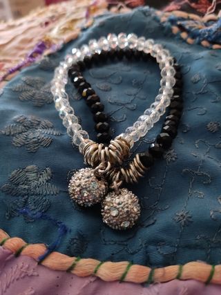 Pulsera piedras facetadas y plata 