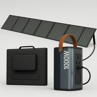 PANEL SOLAR PLEGABLE  Y CONVERSOR 1000W