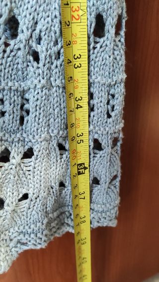 Gilet lungo beige/grigio, M