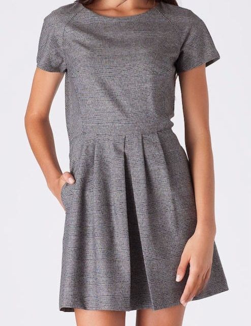 Vestido corto príncipe de Gales