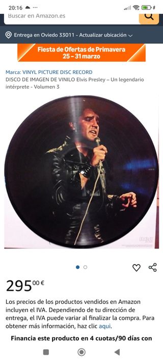 Vinilo Elvis edición limitada 