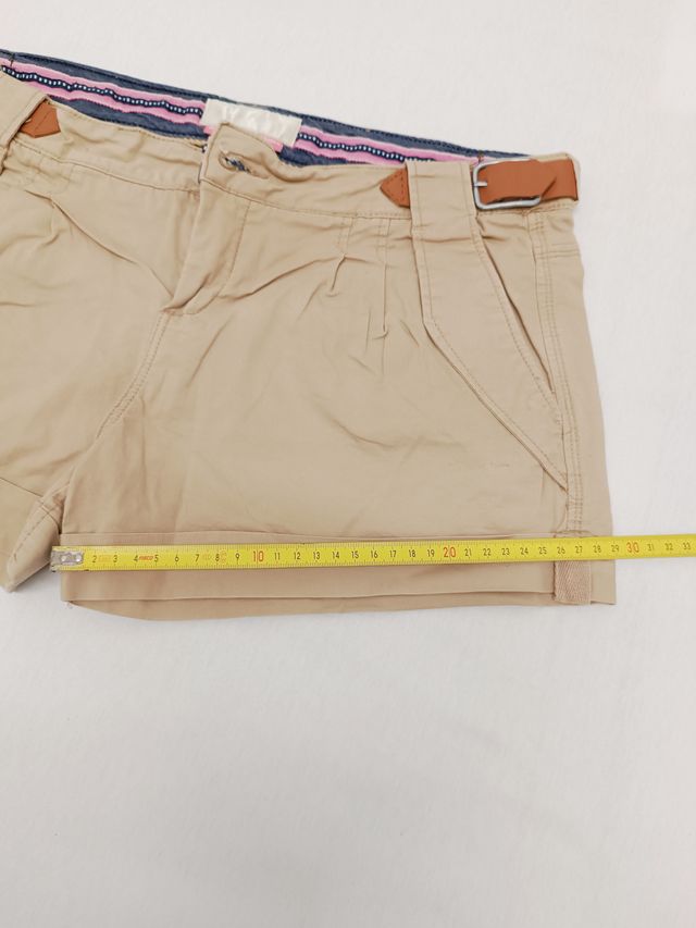 Pantaloncini corti donna M Beige cotone Bershka