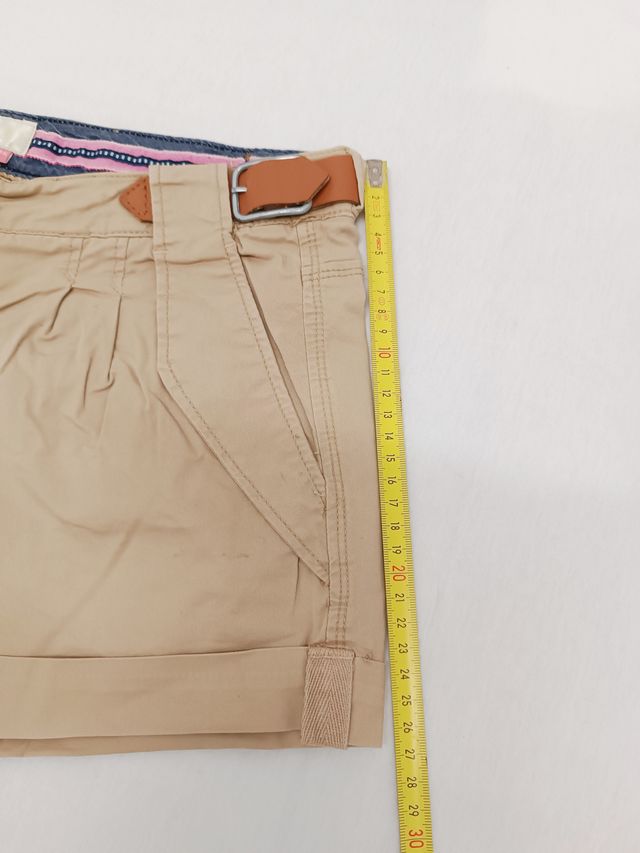 Pantaloncini corti donna M Beige cotone Bershka
