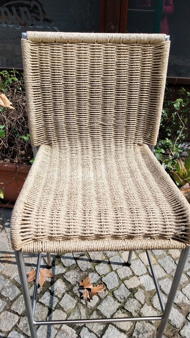 Sgabello in paglia, franzolini Agra 