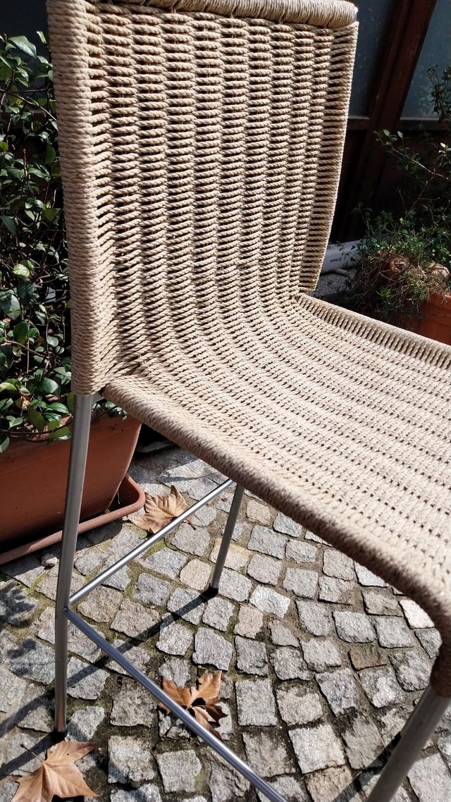 Sgabello in paglia, franzolini Agra 