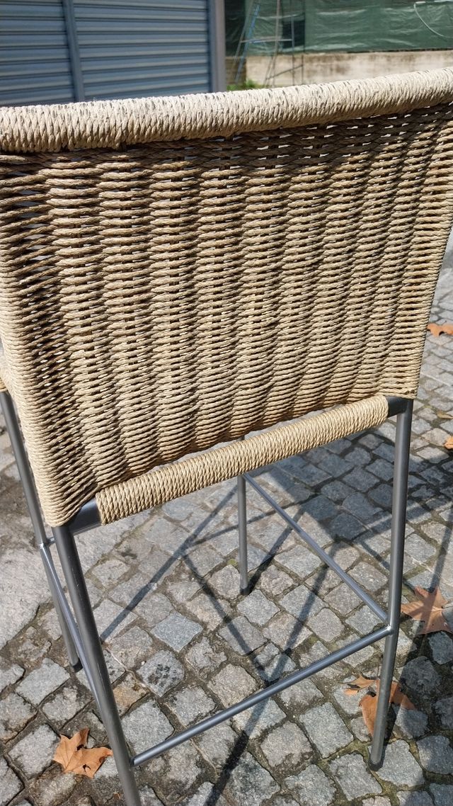 Sgabello in paglia, franzolini Agra 