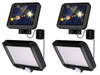 2x Lampade Faretti Solare Led Esterno 56LED Lampad