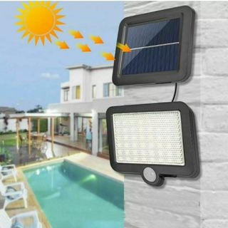 2x Lampade Faretti Solare Led Esterno 56LED Lampad