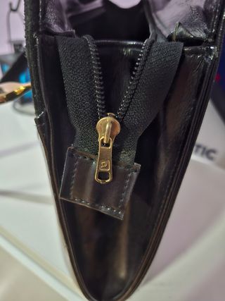 Bolso cuero negro vintage 