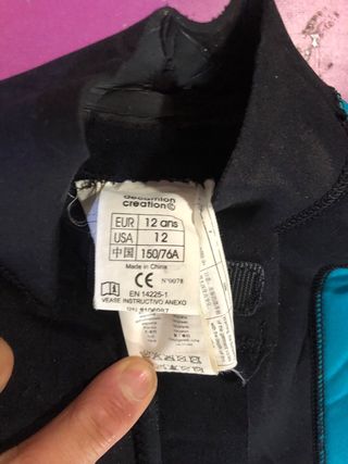 Traje de neopreno infantil