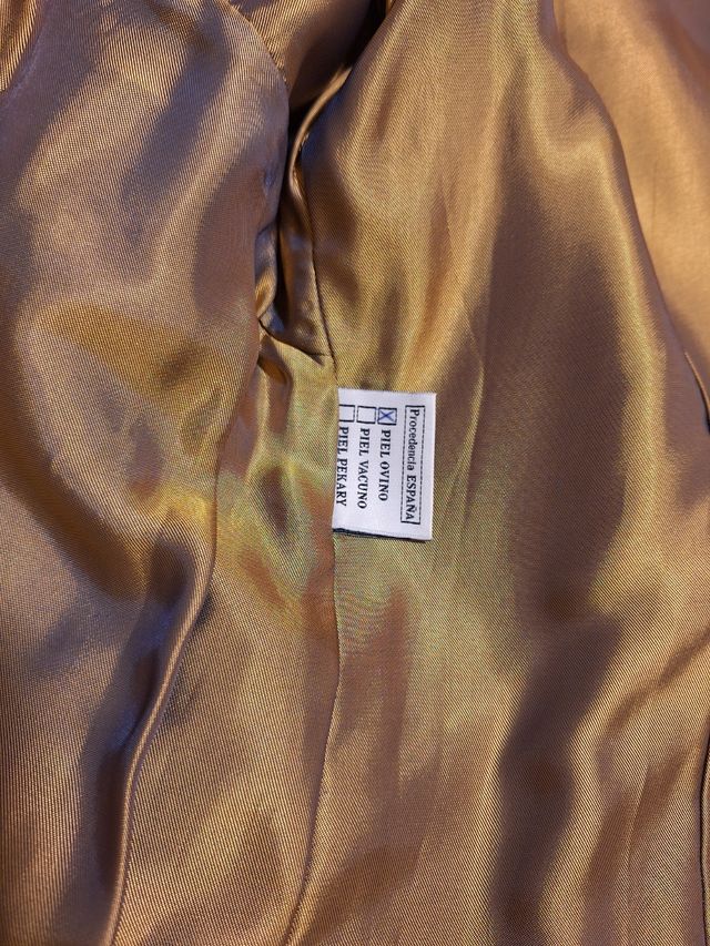 Chaqueta piel amarillo / mostaza