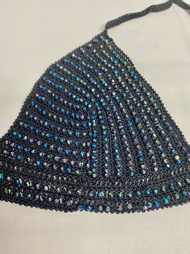 Brazier top negro y fantasia