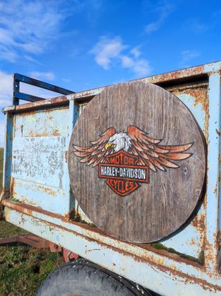 Cartel logo Harley Davidson águila 