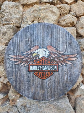Cartel logo Harley Davidson águila 