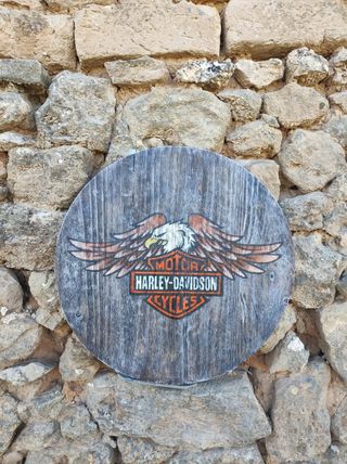 Cartel del logo de Harley 