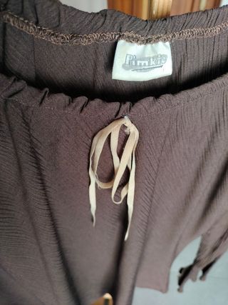 Blusa vintage bohemia marrón.Pimkie, S