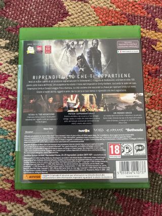 Xbox One Dishonored 2 gioco Bethesda originale