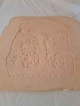 Árbol de la Vida Maya. Reproducción en piedra