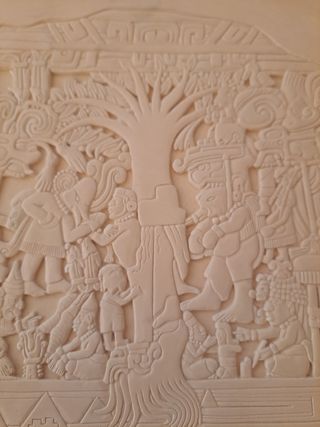 Árbol de la Vida Maya. Reproducción en piedra
