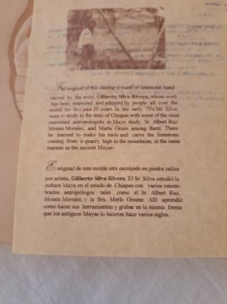 Árbol de la Vida Maya. Reproducción en piedra