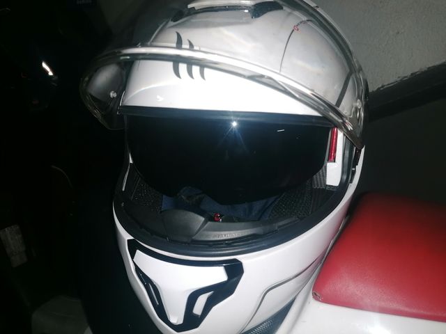 Casco moto blanco