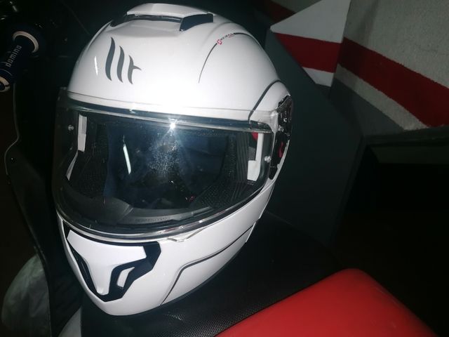 Casco moto blanco