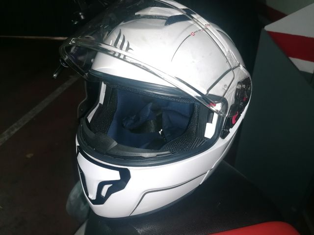 Casco moto blanco