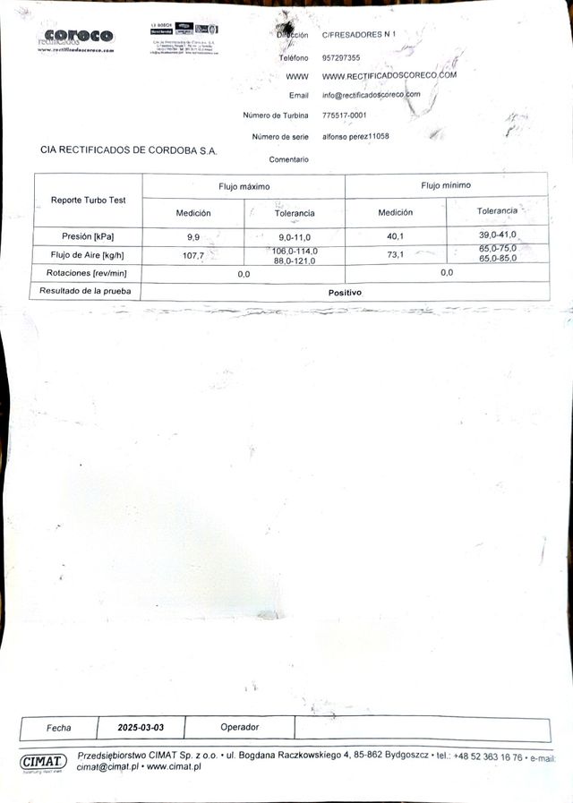 Turbo NUEVO 1.6TDI CAYC 105CV