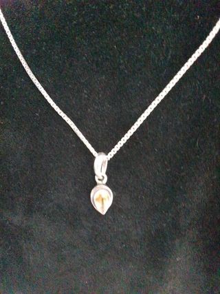 Cadena con ágata de plata