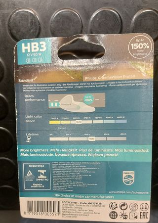 Lâmpada Auto Philips HB3 X-tremeVision Pro150
