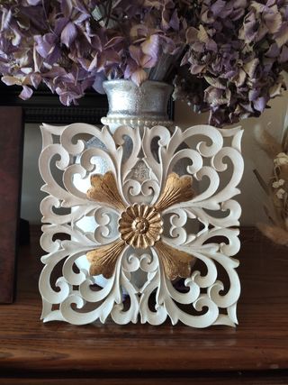 Aplique de madera boho tallado