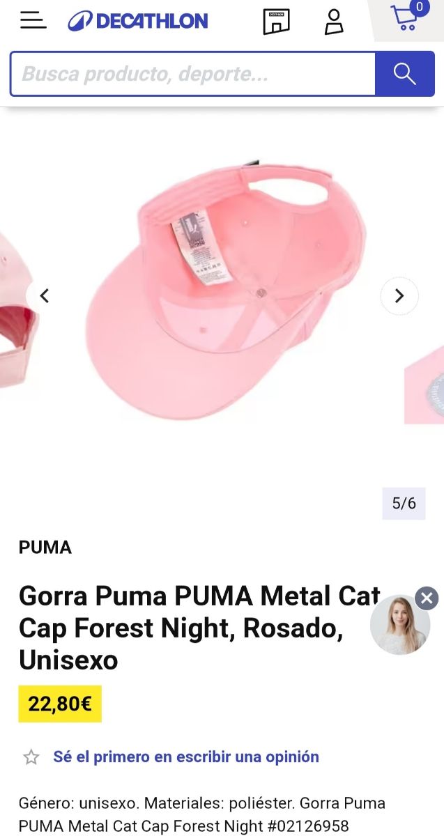 Gorra Puma Rosa NUEVA ETIQUETA