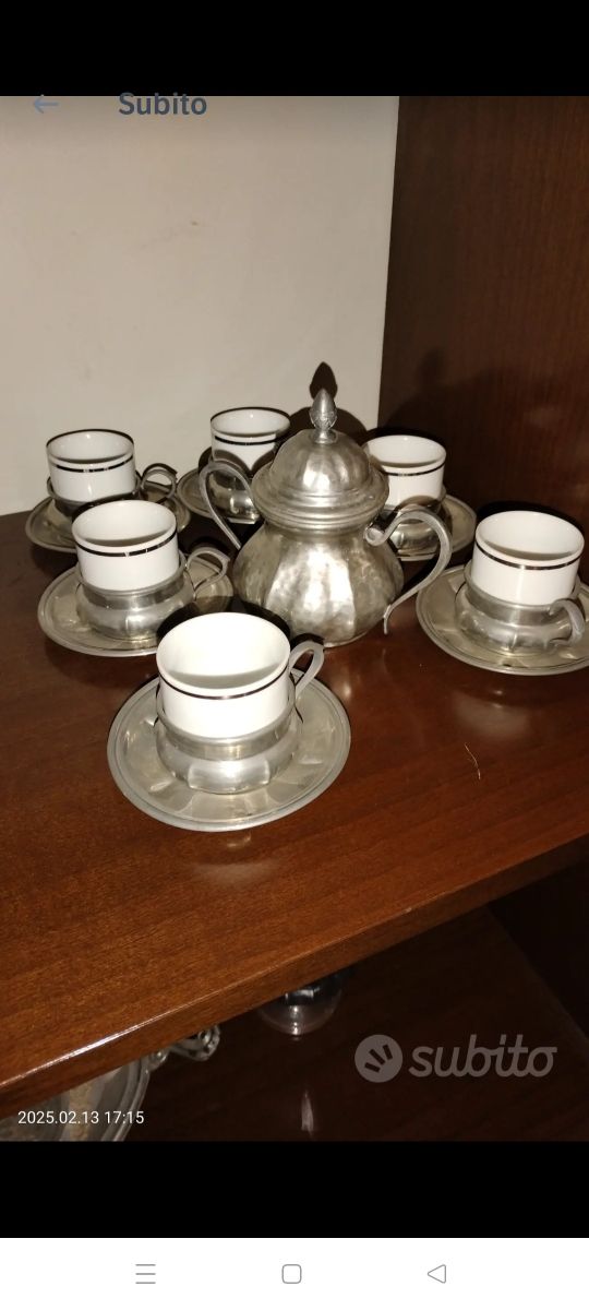 Tazzine caffè con peltro