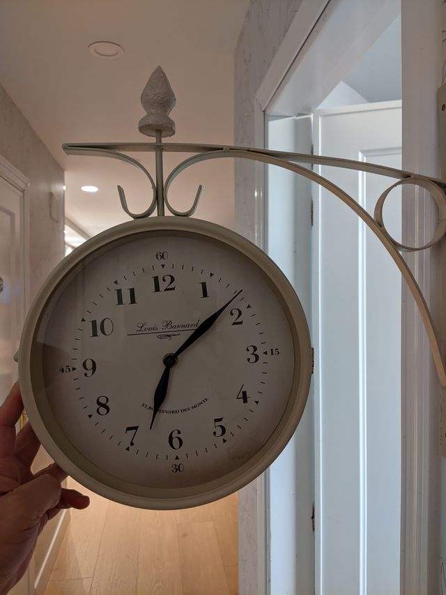 RELOJ DE PARED DOBLE CARA