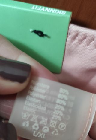 Leggins rosa con stringhe, L/XL