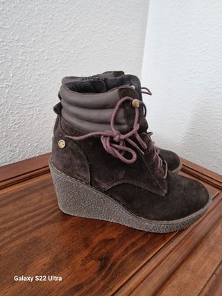 Botines marrones piel vuelta