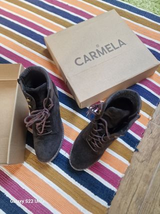 Botines marrones piel vuelta