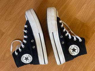 Converse negras plataforma