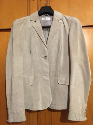 Chaqueta de ante beige– STR - Talla S