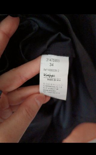 Abrigo gabardina. El Corte Inglés 