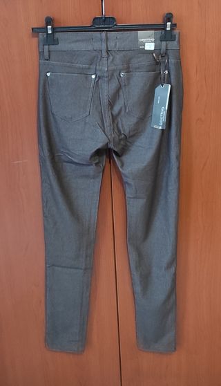 Pantaloni denim grigio/verdi, taglia 42